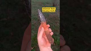 Making an Obsidian Dagger primitive hunting bushcraft flintknapping outdoorskills stonetools [upl. by Scarface51]