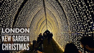 Kew Gardens Christmas 2022 Experience the Magic  London Walking Tour 4K [upl. by Collbaith760]