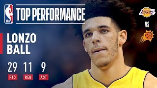 Lonzo Ball Completes A Near Triple Double in Lakers Win  29 Points 11 Rebounds 9 Assists [upl. by Seely]