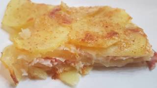 TORTINO DI PATATE AL FORNO CON PROSCIUTTO COTTO E FORMAGGIO  FoodVlogger [upl. by Kcirdek]