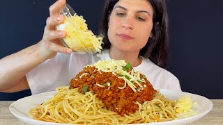 SPAGHETTI WITH MEAT SAUCE  MUKBANG  ASMR  EATING SOUNDS [upl. by Porter]