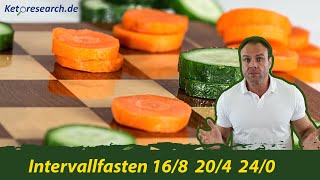 Tipps zum Intervallfasten  16 8 20 4 24 0  Intervallfasten und ketogene Ernährung [upl. by Nnyroc264]