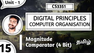 4 Bit Magnitude Comparator in Tamil CS3351 Digital Principles and Computer Organization in Tamil [upl. by Amity]