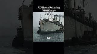 1918 WW1 US Troops Arriving to US ww1 navalhistory history [upl. by Noitsuj]