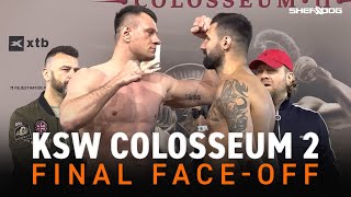 Arek Wrzosek vs Bogdan Stoica KSW 83 Colosseum 2 Faceoff [upl. by Axel941]