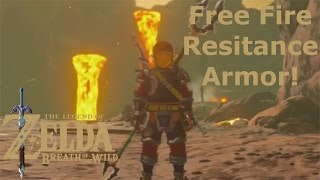 FREE FLAMEBREAKER ARMOR How to get Free Fire Resistance Armor  Zelda Breath of the Wild [upl. by Kalagher51]