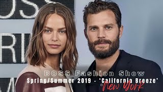 tb  JAMIE DORNAN amp Birgit Kos  HUGO BOSS Fashion Show  New York City 2018 🍀😎🗽 [upl. by Darmit]