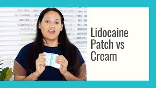 Lidocaine Patch vs Cream Roll On Workvie [upl. by Parent399]