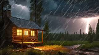 Sleep Hypnosis to Beat Insomnia Within 3 Minutes ⛈️ Heavy RAIN with ThunderStorm Black Screen No Ads [upl. by Aicercul]