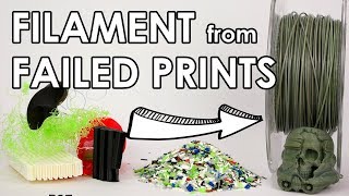 Recycle your failed 3D prints Make new filament at home [upl. by Alisander]