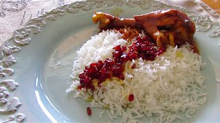 Barberry Rice with Chicken  Zereshk Polo  زرشک پلو [upl. by Jena144]