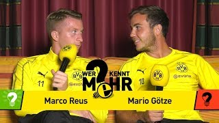 Marco Reus vs Mario Götze  Who knows more  The BVBDuel [upl. by Morty899]