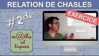 EXERCICE  Appliquer la relation de Chasles  Seconde [upl. by Newra765]