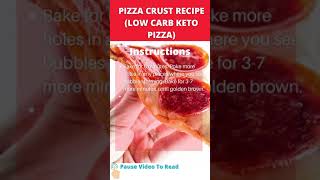 KETO PIZZA CRUST RECIPE  Shorts [upl. by Elleynad]