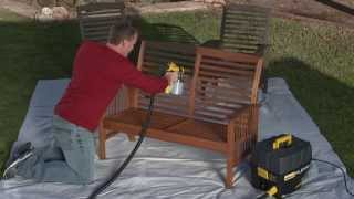 Wagner Flexio 890  Lawn Furniture Staining Project [upl. by Mullins368]