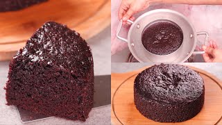 EGGLESS CHOCOLATE CAKE  WITHOUT OVEN  SUPER MOIST CHOCOLATE EGGLESS CAKE  BASIC CHOCOLATE CAKE [upl. by Eilujna]