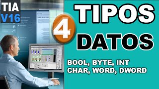 TIPOS DE DATOS  BOOL BYTE INT FLOAT WORD DWORD  Tia portal  clase 4 siemens [upl. by Schlosser]