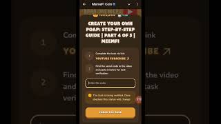Create Your Own POAP StepbyStep Guide  Part 4 of 5  MeemFi today update Memefi video code [upl. by Sower882]
