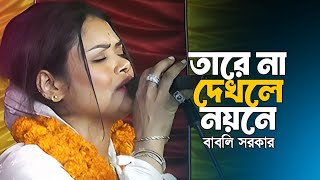 তারে না দেখলে নয়নে  বাবলি সরকার  Tare Na Dekhle Noyone  Bably Sarkar Bangla Song 2024 [upl. by Hayn]