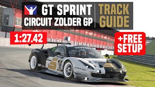 iRacing track guide  Zolder GP VRS GT Sprint  GT3 Challenge  free setup [upl. by Osnola386]