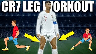 Follow Ronaldo With His Home Leg Workout No Equipment [upl. by Hobey]