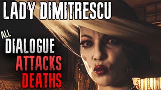 ALCINA DIMITRESCU  All Deaths Attacks and Dialogue  Resident Evil 8 Village [upl. by Rolyak]