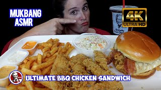 ASMR MUKBANG KFC  ULTIMATE BBQ CHICKEN SANDWICH [upl. by Didier]