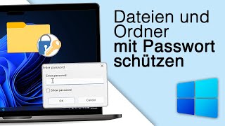 Datei oder Ordner mit Passwort schützen Windows 10 amp 11 [upl. by Airyk957]