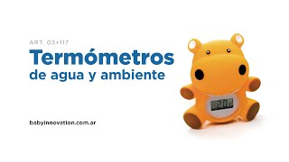 Termómetro para agua y ambiente  Línea de baño para bebés Baby Innovation [upl. by Goulder945]