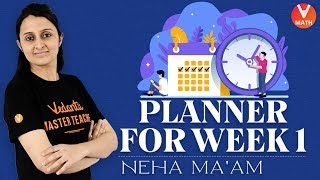 Vedantu Math  Planner for Week 1  Agenda  Schedule  Chapters amp Teachers  Neha Maam [upl. by Brunk]