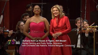 Renée Fleming and Pretty Yende with LOrchestre des Nations Sull’aria  WHO 75 Healing Arts Concert [upl. by Rubens]