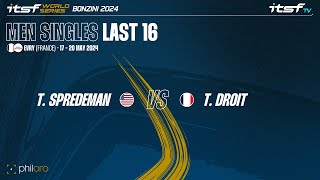 Spredeman vs Droit  Last 16  ITSF WS Bonzini 2024 Men Singles [upl. by Chasse]