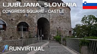 Discover Ljubljana Running through the Citys Central Area  4K POV Virtual Run [upl. by Anirol]