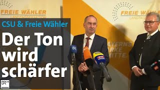 Koalitionsverhandlungen Ton zwischen CSU und Freien Wählern wird schärfer  BR24 [upl. by Enamrej623]