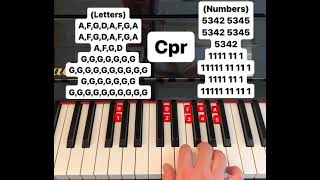 Cpr piano tutorial instrumental part letters and numbers [upl. by Ydneh589]