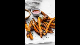 Air Fryer Sweet Potato Wedges Under 30 minutes [upl. by Atekihs]