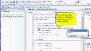 Visual Basic Net Multithreading [upl. by Rehpotsihc]