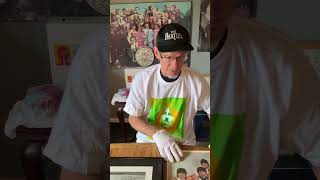 Check out Part 2 of MR Stickermania peeling an original 1966 east coast Stereo Beatles Butcher Cover [upl. by Ernaldus589]