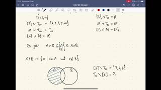 Grundlagen Mathematik  0205 Vereinigung Schnitt Komplement symmetrische Differenz von Mengen [upl. by Erdeid]