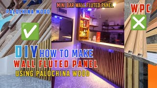 DIY how to Make a Wall Fluted Panel using palochina wood [upl. by Araeic]