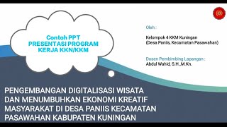 Contoh PPT untuk Presentasi Program Kerja KKN atau KKM  Proker KKNKKM  Presentasi KKN [upl. by Anitserp232]