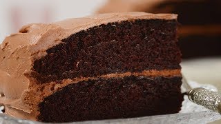 Simple Chocolate Cake Recipe Demonstration  Joyofbakingcom [upl. by Eadmund]