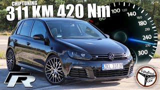 2011 VW Golf VI R 20 TSI 311 KM  VMAX 0100 100200 200250 kmh Próba autostradowa  4K [upl. by Arykahs]