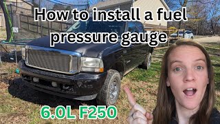 How to Install Fuel Pressure Gauge 60L F250 0308 [upl. by Akienom156]