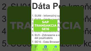 SAP Super Trik 012  SAP Transakcia SE16 💰 shorts reiter vita kurzy onlinekurzy sap [upl. by Oniluap]