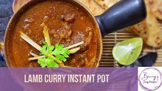 Easy Instant Pot Lamb Curry [upl. by Naillij]