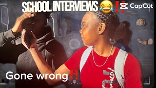 School interviews gone wrong 😂‼️ [upl. by Wait]