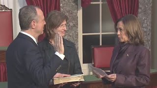 Adam Schiff sworn into Senate [upl. by Neeluj]