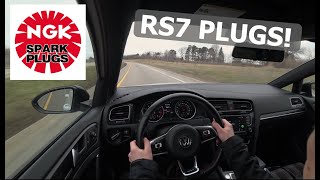 Mk7 GTI NGK RS7 Sparkplug Upgrade Ignition Logging [upl. by Henrik]