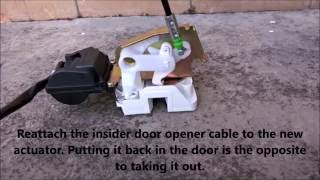 Replacing the door actuator or door locking mechanism on a Ford BA Falcon [upl. by Ojela]